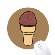 Dıythinker Çikolata Yulaf Ezmesi Tatlı Dondurma Yuvarlak Kaymaz Kauçuk Mousepad