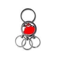 Dıythinker Çin Çin Çaydanlığı Geleneksel Kültür İllüstrasyon Desen Metal Anahtarlık
