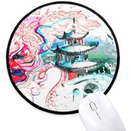 Dıythinker Çin Ejderha Köprüsü Çizim Yuvarlak Kaymaz Mouse Pad