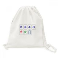 Dıythinker Çin Kültürü Mahjong Oyunu Tuval İpli Sırt Çantası