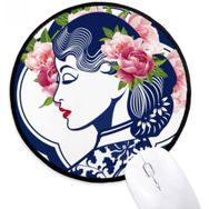 Dıythinker Çin Kültürü Pembe Güzellik Yuvarlak Kaymaz Mouse Pad