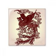 Dıythinker Çin Phoenix Kuş Hayvan Portre 15x15 cm Seramik Karo