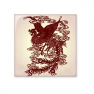 Dıythinker Çin Phoenix Kuş Hayvan Portre Seramik 10x10 cm Seramik Karo
