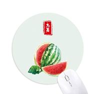 Dıythinker Circlar Great Heat Twenty Four Solar Term Baskılı Yuvarlak Kaymaz Kauçuk Mouse Pad