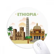 Dıythinker City Castle Etiyopya Baskılı Yuvarlak Kaymaz Kauçuk Mouse Pad