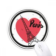 Dıythinker City Paris Fransa Eyfel Kulesi Aşk Baskılı Yuvarlak Kaymaz Kauçuk Mouse Pad