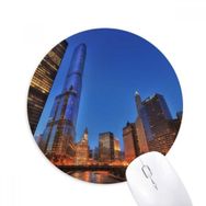 Dıythinker City Stars Night Sky Baskılı Yuvarlak Kaymaz Kauçuk Mouse Pad