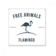 Dıythinker Çizgi Film Flamingo Hayvan Mavi Silüet 15x15 cm Seramik Karo