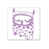 Dıythinker Çizgi Film Kapalı Gözler Kuş Koruyucu Hayvan Hayvan Hayvan Sevgili 15x15 cm Seramik Karo