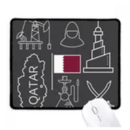 Dıythinker Çizim Şehir Katar Bayrağı Petrol Kaymaz Mouse Pad