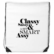 Dıythinker Classy Sassy & A Bit Smart Assy Quote Sırt Çantası