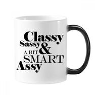 Dıythinker Classy Sassy & Amp A Bit Smart Assy Alıntı Değiştiren Isıya Duyarlı Renk Kupa