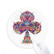 Dıythinker Club Kartları Geometrik Desen Baskılı Yuvarlak Kaymaz Kauçuk Mouse Pad