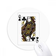Dıythinker Club Q Kartları Desenli Baskılı Yuvarlak Kaymaz Kauçuk Mouse Pad