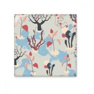 Dıythinker Çöl Kaktüs Savana Mavi Ağaçlar 10x10 cm Seramik Karo