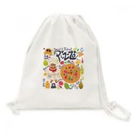 Dıythinker Cook Pizza İtalya Domates Gıdaları Kanvas İpli Sırt Çantası