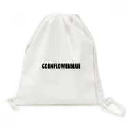 Dıythinker Cornflowerblue Renk Siyah İsim Kanvas İpli Sırt Çantası