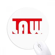 Dıythinker Course And Major Law Kırmızı Baskılı Yuvarlak Kaymaz Kauçuk Mouse Pad