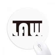 Dıythinker Course And Major Law Siyah Baskılı Yuvarlak Kaymaz Kauçuk Mouse Pad