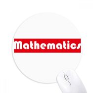 Dıythinker Course and Major Matematik Kırmızı Baskılı Yuvarlak Kaymaz Kauçuk Mouse Pad