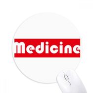 Dıythinker Course And Major Medicine Kırmızı Baskılı Yuvarlak Kaymaz Kauçuk Mouse Pad