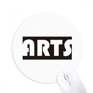 Dıythinker Course And Major Single Word Arts Siyah Baskılı Yuvarlak Kaymaz Kauçuk Mouse Pad