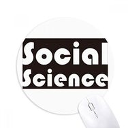 Dıythinker Course And Major Soical Science Siyah Baskılı Yuvarlak Kaymaz Kauçuk Mouse Pad