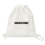 Dıythinker Cracker Haki Renk Siyah İsim Kanvas İpli Sırt Çantası