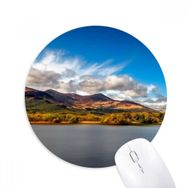Dıythinker Dağ Kristal Göl Bilim Doğa Manzarası Baskılı Yuvarlak Kaymaz Kauçuk Mouse Pad