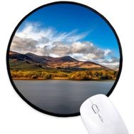 Dıythinker Dağ Kristal Göl Bilim Doğa Manzarası Yuvarlak Kaymaz Mouse Pad