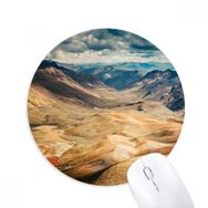 Dıythinker Dağlar Çöl Açık Hava Bulut Gökyüzü Baskılı Yuvarlak Kaymaz Kauçuk Mouse Pad
