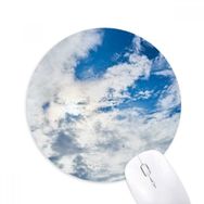 Dıythinker Dakr Mavi Gökyüzü Beyaz Bulutlar Baskılı Yuvarlak Kaymaz Kauçuk Mouse Pad
