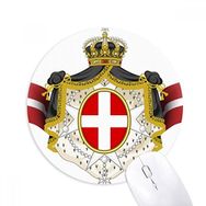 Dıythinker Danimarka Ulusal Amblem Ülke Sembolü Baskılı Yuvarlak Kaymaz Kauçuk Mouse Pad