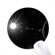 Dıythinker Dark Sky Night Beyaz Baskılı Yuvarlak Kaymaz Kauçuk Mouse Pad