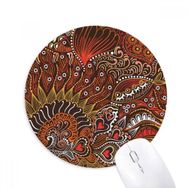 Dıythinker Dekoratif Desen Renkli Soyut Balıklar Baskılı Yuvarlak Kaymaz Kauçuk Mouse Pad
