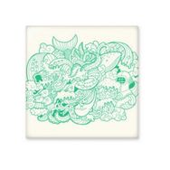 Dıythinker Deniz Dalgası Balık Köpekbalığı Seramik 10x10 cm Seramik Karo