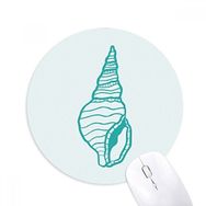 Dıythinker Deniz Yaşamı Salyangoz Mavi İllüstrasyon Baskılı Yuvarlak Kaymaz Kauçuk Mouse Pad