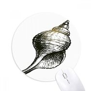 Dıythinker Deniz Yaşamı Siyah Salyangoz İllüstrasyonu Baskılı Yuvarlak Kaymaz Kauçuk Mouse Pad