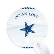 Dıythinker Deniz Yıldızı Okyanus Aşk Deniz Yelkenli Mavi Baskılı Yuvarlak Kaymaz Kauçuk Mouse Pad