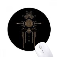 Dıythinker Desen Geometri Daire Totem Baskılı Yuvarlak Kaymaz Kauçuk Mouse Pad