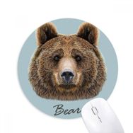 Dıythinker Dev Vahşi Kahverengi Ayı Hayvan Baskılı Yuvarlak Kaymaz Kauçuk Mouse Pad