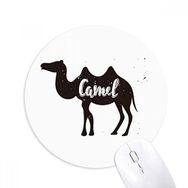 Dıythinker Deve Siyah ve Beyaz Hayvan Baskılı Yuvarlak Kaymaz Kauçuk Mouse Pad
