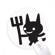 Dıythinker Devil Happy Fear Cadılar Bayramı Baskılı Yuvarlak Kaymaz Kauçuk Mouse Pad