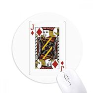 Dıythinker Diamond J Kartları Desenli Baskılı Yuvarlak Kaymaz Kauçuk Mouse Pad