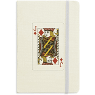 Dıythinker Diamond J Oyun Kartları Desenli Defter Kumaş Sert Kapak A5 Defter