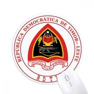 Dıythinker Dili East Timor Ulusal Amblem Baskılı Yuvarlak Kaymaz Kauçuk Mouse Pad