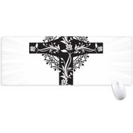 Dıythinker Din Hıristiyanlık Kutsal Çapraz Çiçek Taç Kaymaz Mouse Pad
