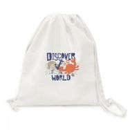 Dıythinker Discover World Yengeç Deniz Organizması Tuval İpli Sırt Çantası