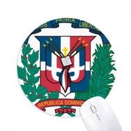 Dıythinker Dominik Cumhuriyeti Ulusal Amblem Ülke Baskılı Yuvarlak Kaymaz Kauçuk Mouse Pad