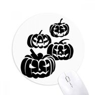 Dıythinker Dört Siyah Cadılar Bayramı Balkabakları Baskılı Yuvarlak Kaymaz Kauçuk Mouse Pad